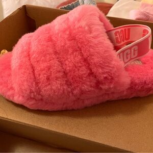 UGG Pink Fluff Yeah Slides